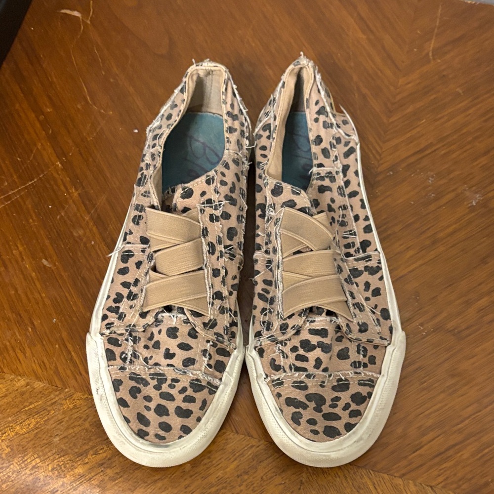 Blowfish Tan Leopard Print Sneakers